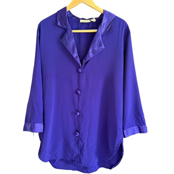 90s Vintage VICTORIA'S SECRET | Gold Label Purple Satin Nightgown |  Medium - Picture 1 of 5